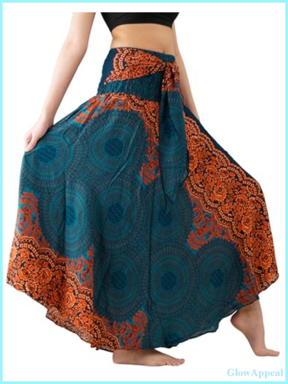 Boho Maxi Skirt High Waist Asymmetrical Rayon Hippie Long Skirt Plus Size